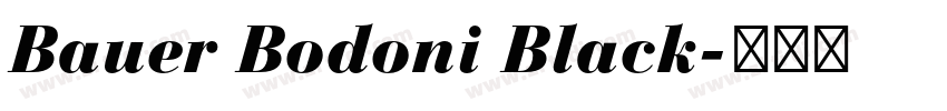 Bauer Bodoni Black字体转换